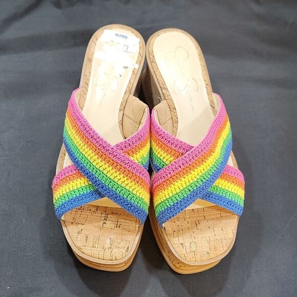 BRAND NEW JESSICA SIMPSON ELIZA CROCHET PLATFORM SANDAL S2 - Picture 3 of 15